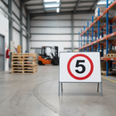 Dark Gray 5mph Heavy Duty Metal Sign Face - 750mm for Road Safety