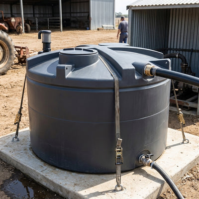 7500L Low Profile Vertical Non-Potable Water Tank, 2" BSP