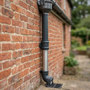 76mm Traditional Aluminium Downpipe Socket Non-Eared Spare — RAL 7016 (in use)