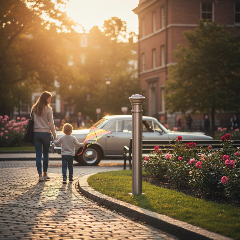 Dark Olive Green Premium Ornamental Bollard 114mm Diameter - 1000mm Above Ground
