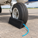 Aviation Wheel Restraint with Blue Rope - 170 x 155 x 500