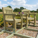 Wooden Love Seat - Outdoor Seating for Two