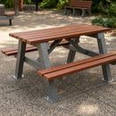 Recycled plastic picnic table with 240mm seats