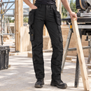 Women's Full-Stretch Trousers Detachable Holster Pockets - Black/Black