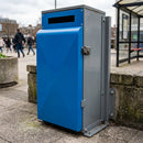100 litre recycling bin, mild steel, slam lock