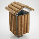 90 Litre Wooden Litter Bin with Galvanised Steel Frame (view 2)