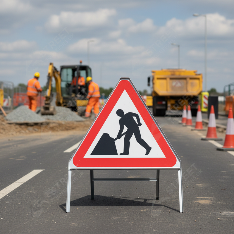 Light Slate Gray Premium Triangle Metal Sign Face - 750mm, Chapter 8 Compliant