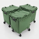 1100 Litre 4-Wheeled Bin Pack of 3 Polyethylene (view 2)