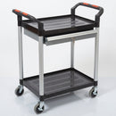 2-shelf utility trolley with steel drawers, 100kg capacity (view 2)