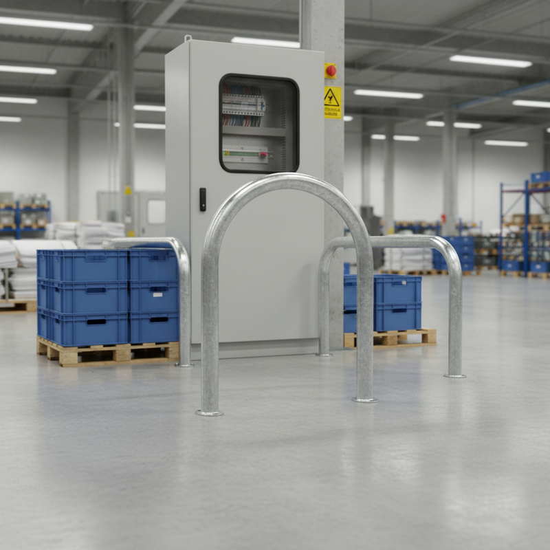 Dark Gray Premium U-Shaped Impact Protection Barrier - 60mm Steel Tube