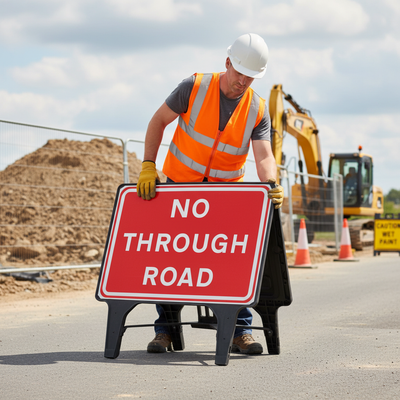 Premium No Through Road Sign 1050x750mm for Safety and Visibility