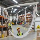 Light Slate Gray High-Performance 180° Panoramic Observation Mirror - Multiple Sizes