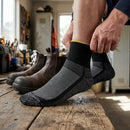 Low-Cut Recycled Work Socks with Thermoregulation - Black/Aluminium