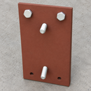 Brown Mounting Plate for Loading Bay Bumper 450 x 255 x 15mm
