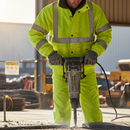 Olive Drab Premium Fleece Lined Bomber Jacket - High Visibility Design