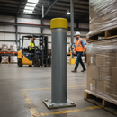 Black Premium Hi-Vis Yellow Rubber Cap for Bollard Models 06, 07, 08 & 09 - Durable and Reliable Protection