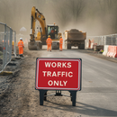 Slate Gray Professional Traffic Sign - 1050x750mm Durable Design