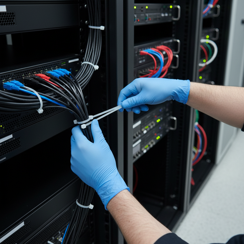 Gray Heavy Duty White Nylon Cable Ties 300mm x 7.6mm (Pack of 100)