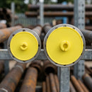 DN 40 Full Face Flange Protector - 146mm Head, Yellow LDPE (view 2)