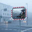 Light Slate Gray Premium Ice-Free Frost & Condensation Resistant Traffic Mirror - Rectangular
