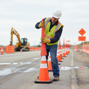 Light Gray Premium Cone Extender for Temporary Barriers and Fencing