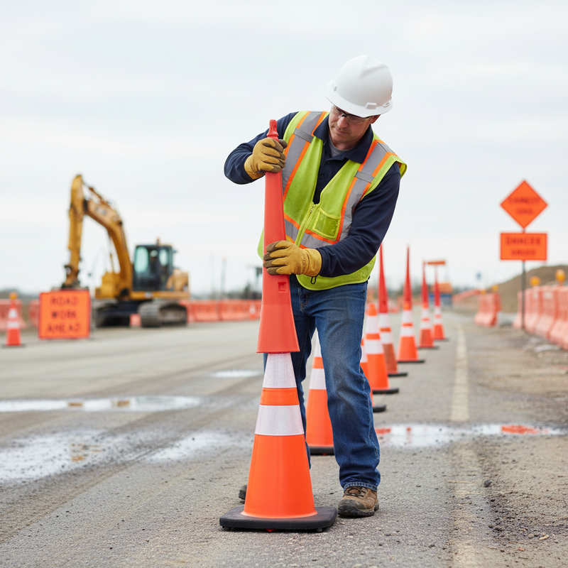 Light Gray Premium Cone Extender for Temporary Barriers and Fencing