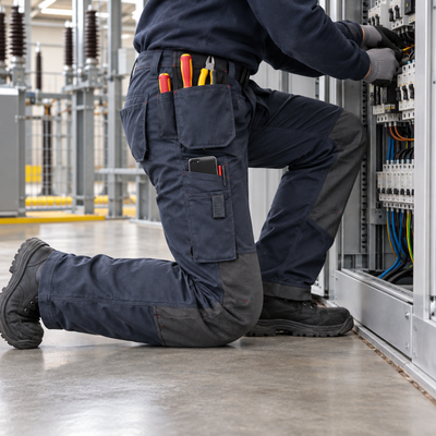 Navy Arc Flash and Flame Resistant Holster Pocket Work Trousers