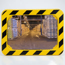 600 x 400mm P.A.S convex mirror, yellow and black frame (view 2)