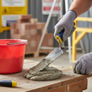 Dim Gray 7" Premium Soft Handled Gauging Trowel - Industrial Grade Mixing Tool