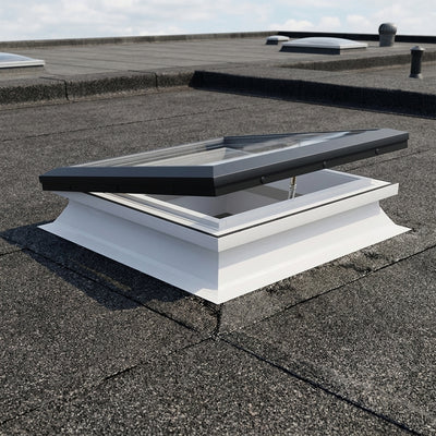 Manual Ventilation Rooflight 150mm PVC Upstand