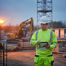 Dim Gray Premium High-Visibility Sweatshirt Jumper - Saturn Yellow
