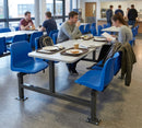 6-Seater Canteen Dining Unit with Polypropylene Seats