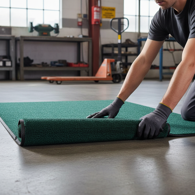 Machine Washable Premium Lustre 9mm Mat - Green