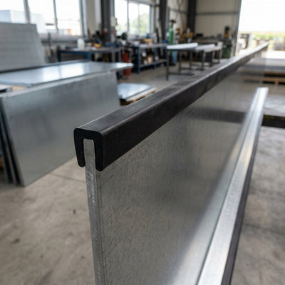 Square Rubber Edge Protector 8x10mm for 6mm Panels - 50m EPDM