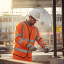 Rosy Brown High-Visibility Long Sleeve Jerkin - Premium Orange Safety Gear