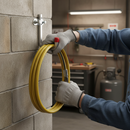 Dim Gray Heavy Duty Galvanised Steel Wall Hook with Red Rubberised End Caps