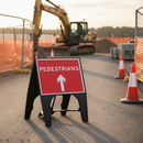 Rosy Brown Premium Pedestrians Forward Sign 600 x 450mm - Heavy Duty Design