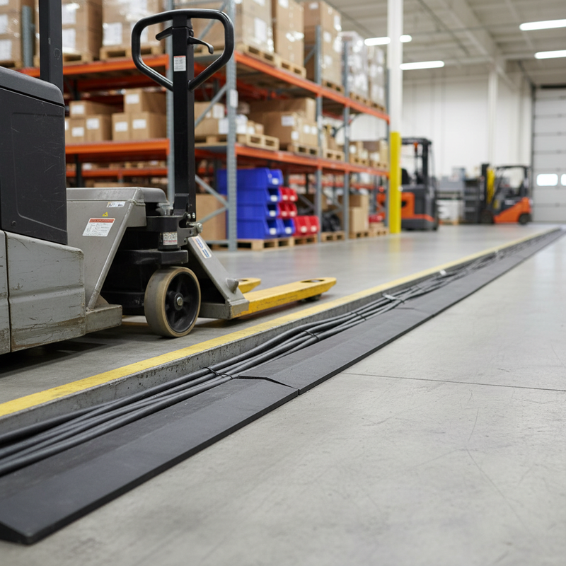 Dark Gray Premium Overlapping Edge Flooring for Events and Construction