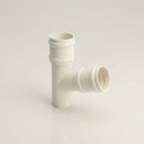 Traditional Aluminium Downpipe Branch 76mm Diameter — RAL 9010 / 112.5 Degrees