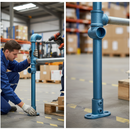 Gray Premium Ready-Made Guardrail Corner Post with Galvanized Finish and 1100mm Height