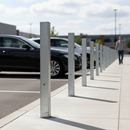 Dark Slate Gray Premium Fixed Square Galvanised Steel Bollards - 1000mm Above Ground