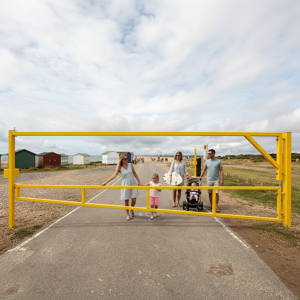 Single Leaf Opening Height Barrier with Lower Swing Gate for Secure Access Control