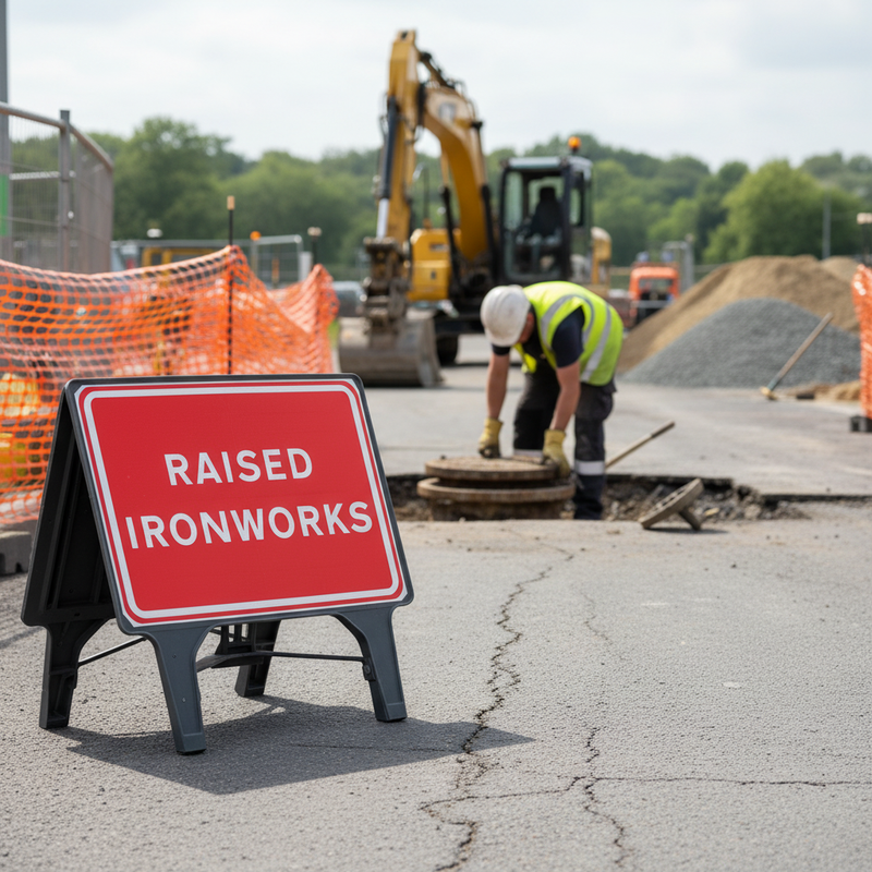 Gray Premium Raised Q-Sign for Enhanced Visibility and Durability