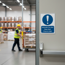 Dark Gray Mandatory Fire Safety Door Signs - Automatic Fire Door Keep Clear