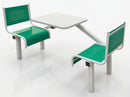 2-Seater Canteen Bench & Table Unit, 1.2mm Steel, 4 Colours (view 2)