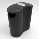 Dual-Stream Plastic Litter Bin 170L with Front-Opening Doors (view 2)