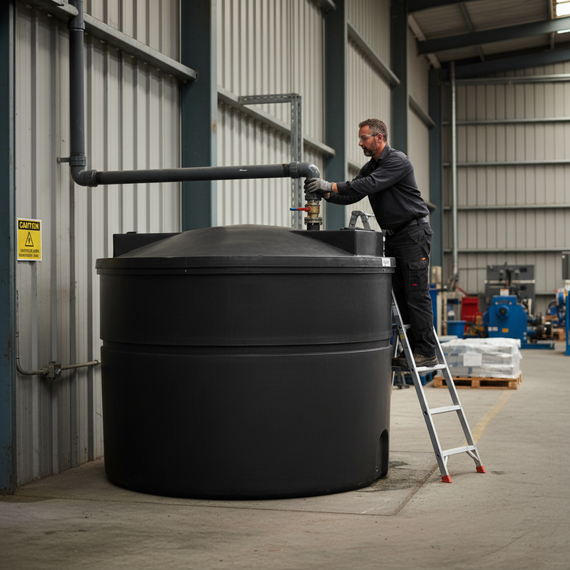 Dark Slate Gray 5000 Litre Premium Access Water Tank - Ideal for Home and Commercial Use