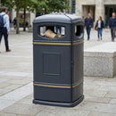 Square Litter Bin 115 Litre with Four-Point Latch Door
