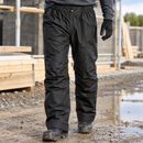 Waterproof Shell Work Trousers with Reinforced Leg - Black (view 2)