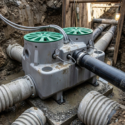Polyethylene Pumping Station 550L 6+6 Submersible Basin